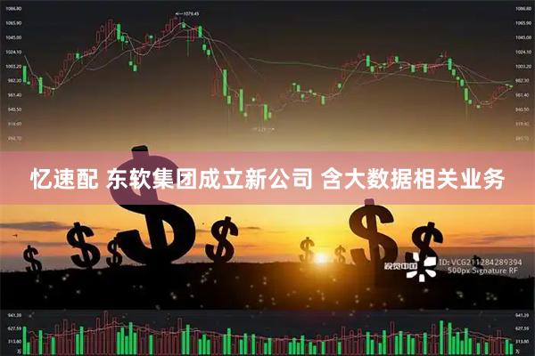 忆速配 东软集团成立新公司 含大数据相关业务