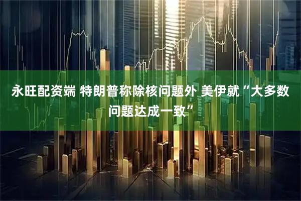 永旺配资端 特朗普称除核问题外 美伊就“大多数问题达成一致”